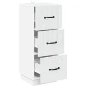 vidaXL Ladekast Wit 33 x 34,5 x 87 cm Bewerkt hout