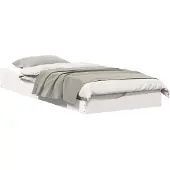 vidaXL Bedframe, wit, 80 x 210 cm, massief grenenhout