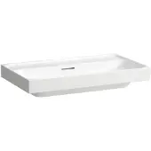 Laufen Meda wastafel, onderbouw, 800x460mm, zonder kraangat, met overloop, H8101177571091