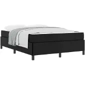 vidaXL Bedframe met matras Zwart 140 x 190 cm Stof