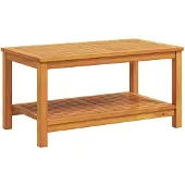 vidaXL Bijzettafel Olie Natuurlijk 90 x 50 x 45 cm Massief Acacia Hout