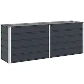 vidaXL Plantenbak Antraciet 195 x 50 x 75 cm Gegevens staal