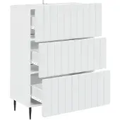 vidaXL Ladekast Wit 66 x 34,5 x 92 cm Bewerkt hout