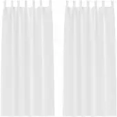 vidaXL Blackout Gordijnen met Ringen 2 st Zuiver Wit 225 x 140 cm
