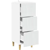vidaXL Ladekast Wit 33 x 34,5 x 90 cm Bewerkt hout