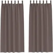 vidaXL Blackout Gordijnen met Ringen 2 st Donkerbruin 245 x 140 cm