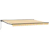 vidaXL Zonnescherm Frame Geel en Wit 450 × 300 cm