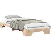 vidaXL Bedframe Bruin 80 x 220 cm Massief grenenhout