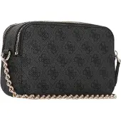 GUESS Schoudertas 'NOELLE II CROSSBODY CAMERA' donkergrijs / zwart