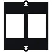 Bachmann maatwerk module frame 2x Keystone met metalen beugel, zwart