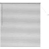vidaXL Venetiaanse jaloezie zilver 175 x 160 cm 25 mm Aluminium