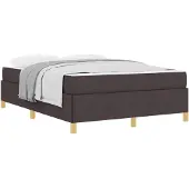 vidaXL Bedframe Donkerbruin 140 x 200 cm Stof