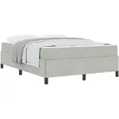 vidaXL Bedframe met matras Lichtgrijs 140 x 200 cm Stof