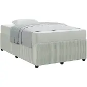 vidaXL Bedframe met matras Lichtgrijs 120 x 190 cm Stof