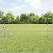 vidaXL Hekpaal. 2 pcs Zilver 60 cm Poedercoated staal