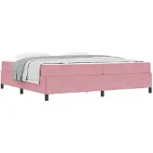 vidaXL Bedframe Roze 200 x 200 cm Stof