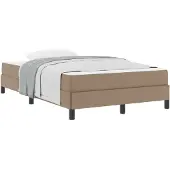 vidaXL Bedframe met matras Cappuccino 120 x 190 cm Stof