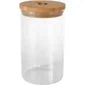 Pandoo 12x Pandoo Voorraadpot met Bamboe Deksel, Opbergblikken, Transparant