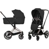 Cybex Kinderwagen Priam 5 Comfort Sepia Black/Rosegold incl. Foldable Carrycot