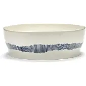 Serax Saladeschaal Feast Tableware By Ottolenghi White Blue 28,5 x 9,5 cm