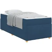 vidaXL Bedframe met matras Blauw 80 x 200 cm Stof