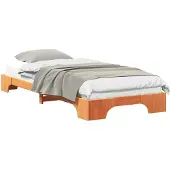 vidaXL Bedframe Bruin 100 x 210 cm Massief grenenhout