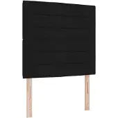 vidaXL LED Hoofdbord met LED-stripverlichting Zwart 80 cm Stof