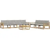 Syfax Buiten bankenset 8 pcs Wit en Lichtgrijs