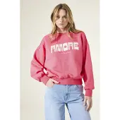 Garcia Sweatshirt donkerroze / wit