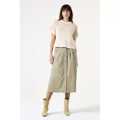 Garcia Ladies Skirt Mermaid Maat: XS | Midi Rokken Outlet | Dames | Bruin