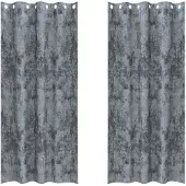 vidaXL Velvet Gordijnen 2 st Zilvergrijs 260 x 140 cm Fluweel
