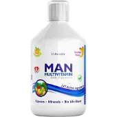 Swedish Nutra Vloeibare MAN Multivitamine 500 ml - Vegan- Glutenvrij- Lactosevrij-GMO-vrij
