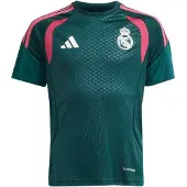 Adidas Real Madrid Trainingsshirt 2026-2027 Kids Donkergroen Roze Wit