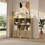 En.casa Dressoir Lukkodso eikenkleurig middellicht 103x80x28 cm []