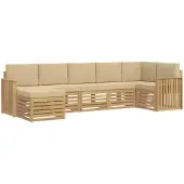 Syfax Buiten bankenset 7 pcs Wit en Beige