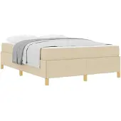 vidaXL Bedframe Crème 160 x 200 cm Stof
