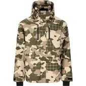 Slope Sportjas 'Kenai' beige / donkergroen