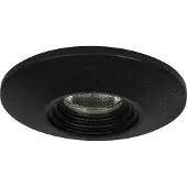 The Light Group Downlight MiniOne Fixed, dimbaar, zwart, Woon-/ Eetkamer, Aluminium, Modern, downlight