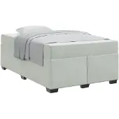 vidaXL Bedframe met matras Lichtgrijs 120 x 190 cm Stof