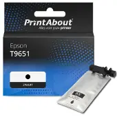 PrintAbout Huismerk Epson T9651 Inktcartridge Zwart