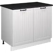 Vicco Wastafelkast Fame-Line, Wit Landhuis/Wit, 100 cm, WB Antraciet