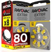 Rayovac Extra Advanced 10 Hoorbatterijen PR70 Geel – 80 Stuks