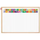 Memobe Educatieve Alfabet Whiteboard 60x40cm met Houten Frame