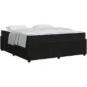 vidaXL Bedframe met matras Zwart 180 x 200 cm Stof