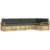 Syfax Buiten bankenset 5 pcs Wit en antracietkleurig