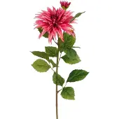 Mica Decorations Kunstbloem Dahlia Artistic - H74 cm - roze - kunststof - stelen kunstbloemen - boeket - bloemetjes