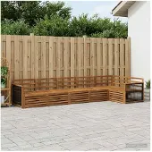 vidaXL Buiten bank set 6 st Naturel Massief Acacia Hout
