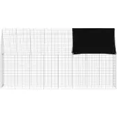vidaXL Konijnenkooi Zilver 400 x 100 x 210 cm Gegevens staal