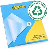 123inkt gerecycleerde document lamineerhoes A4 glanzend 2x80 micron (100 stuks)