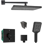 SANITINO - Doucheset met thermostaat en inbouwlichaam hansgrohe, accessoires kielle, mat zwart SANI21HKK403